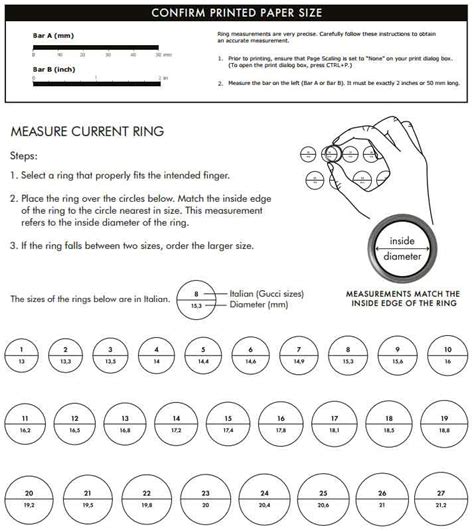 gucci men's ring sizes|Gucci ring size guide.